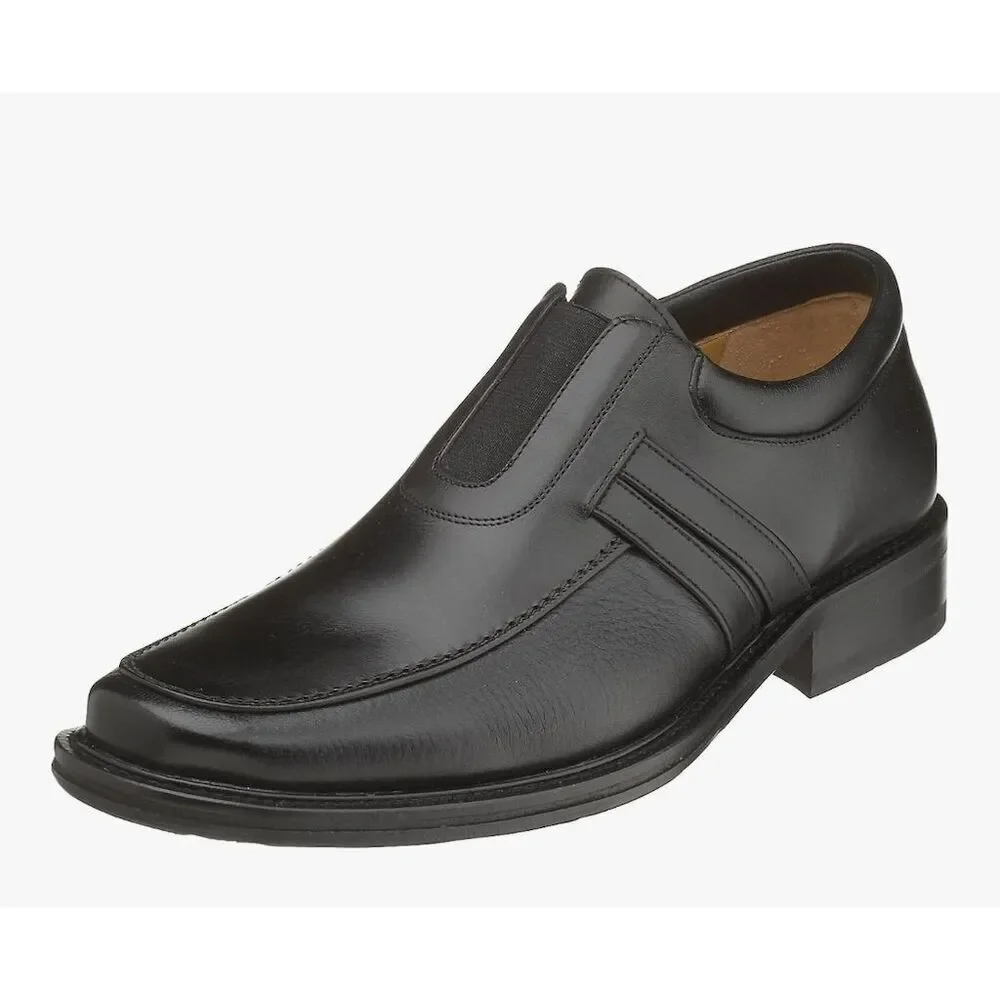Mezlan McQueen Style Black Leather‎ Loafers Men’s 11.5 Made in Spain Slip-On